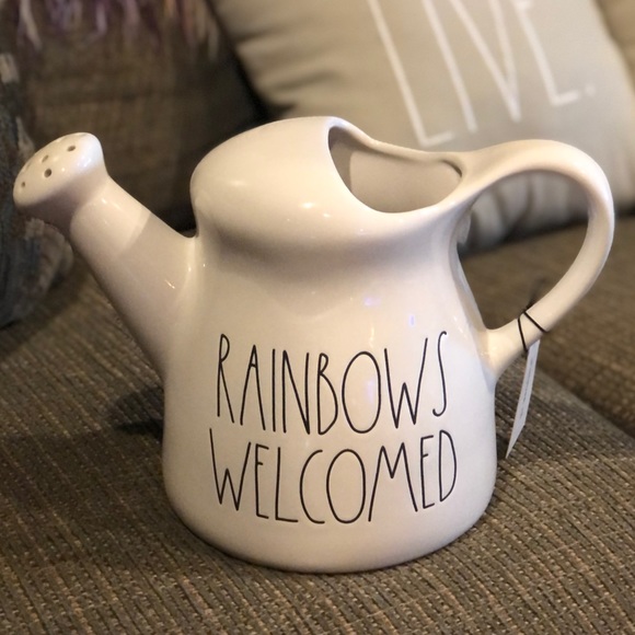 Rae Dunn Rainbows Welcomed Watering Can - Picture 2 of 2